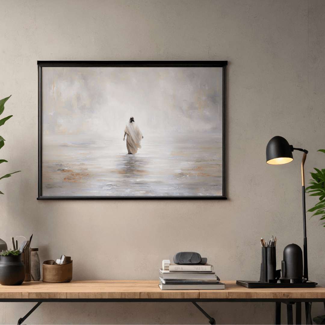 Walking on Water - Framed Canvas Horizontal