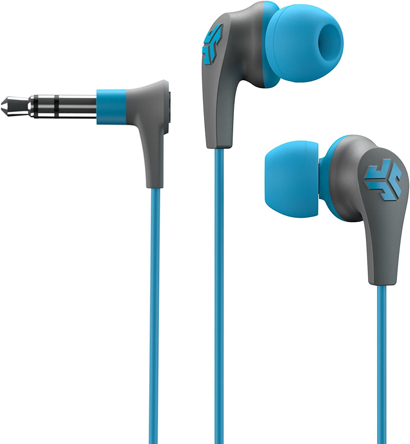 JLab Audio JBuds2 Premium in-Ear Earbuds Guaranteed Fit, Guaranteed for Life - Blue