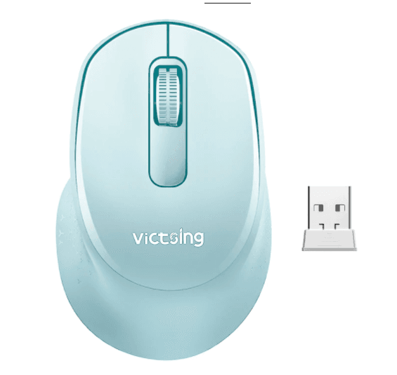 VicTsing Mini Ergonomic Wireless Mouse, Mint Green